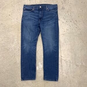 Levis Jeans Mens 38x30‎ Blue Pants 513 Slim Straight Denim Tag 38x32